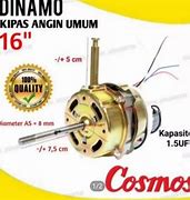 Ukuran Kapasitor Kipas Angin Cosmos 16 Inch